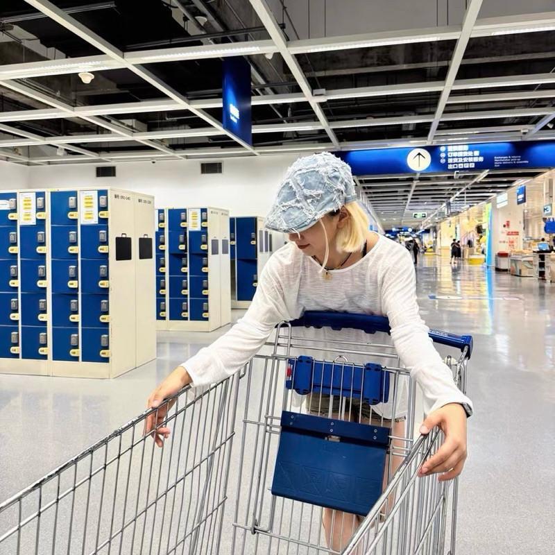 現貨2色 韓風星星破損帽 小偷帽 前進帽 牛仔帽子-細節圖5