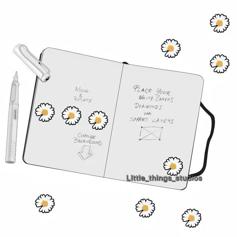 現貨 迷你 雛菊 小花 防水 撕不破 貼紙 潮牌 潮流 gd 雛菊 貼紙-細節圖3