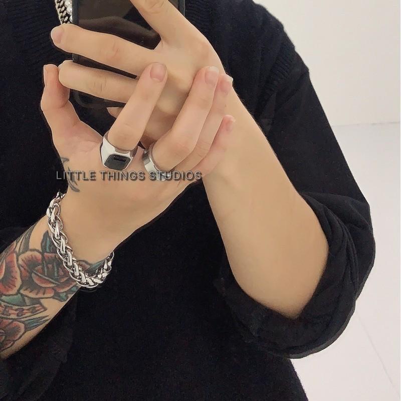 現貨 實拍 麻花串接手鏈 鈦鋼手鏈 男生手鏈 不銹鋼手鏈-細節圖7