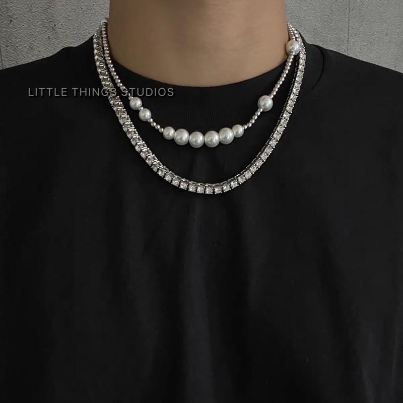 出清價售完不補 現貨 2色 單排萊茵鑽項鍊 滿鑽 項鍊 古巴鏈 排鑽 萊茵鑽-細節圖5