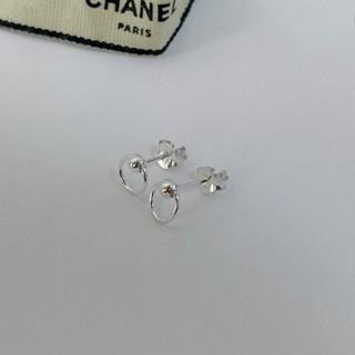 現貨實拍 韓國空運︎ 垂墜小圈圈 純銀 耳環 銀飾-細節圖6