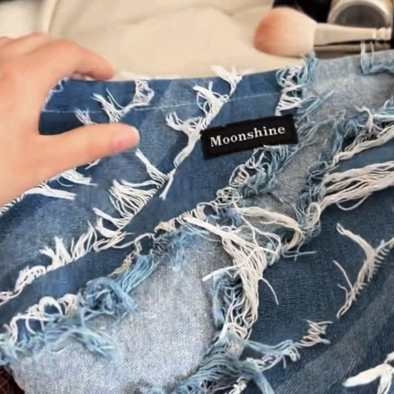 現貨 牛仔鬚鬚 化妝包 小物 收納包 旅遊 小包 日用 單寧 SB038-細節圖3