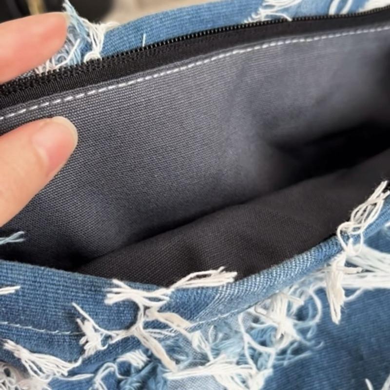 現貨 牛仔鬚鬚 化妝包 小物 收納包 旅遊 小包 日用 單寧 SB038-細節圖4