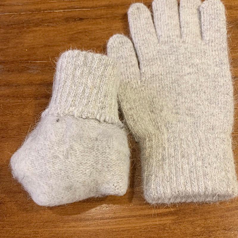 現貨 實拍 3色 韓國同款 兔毛指洞手套 觸控 觸屏 開口 保暖手套 騎車手套-細節圖2