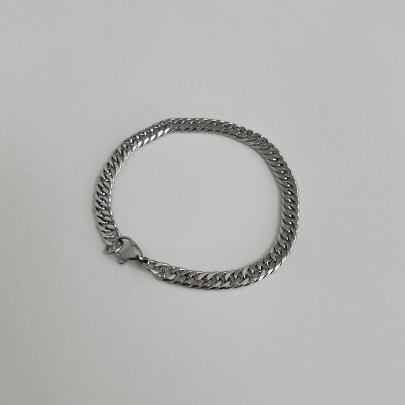 現貨 實拍 平磨人字手鍊 鈦鋼 麻花鍊 男 潮流 SW042-細節圖2