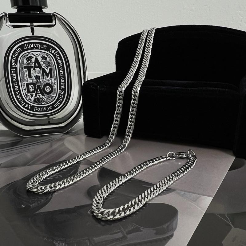 現貨 實拍 平磨人字手鍊 鈦鋼 麻花鍊 男 潮流 SW042-細節圖3