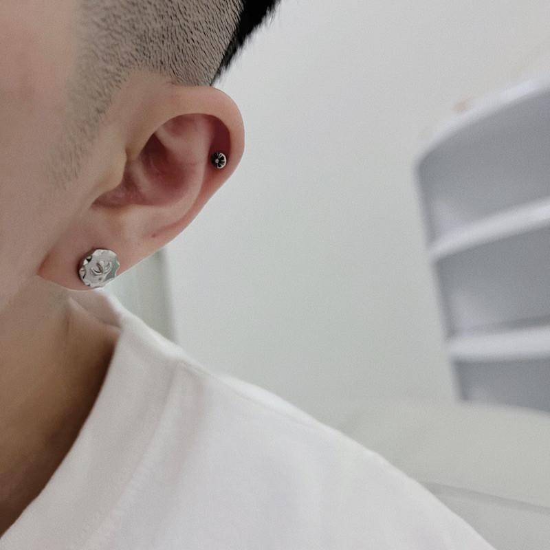 現貨 實拍 王者印記 老鷹鋼印 耳環 鈦鋼耳環 耳釘 銀色-細節圖2