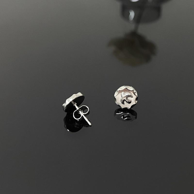 現貨 實拍 王者印記 老鷹鋼印 耳環 鈦鋼耳環 耳釘 銀色-細節圖4