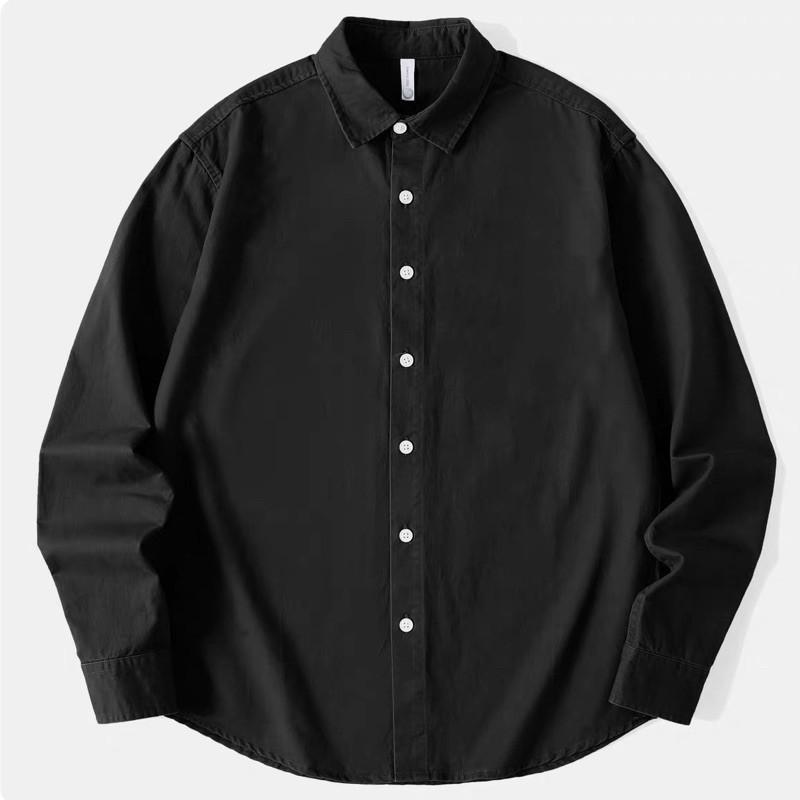 現貨 細節實拍 4色 極簡穿搭  斜紋棉 純棉 長袖 襯衫-細節圖6