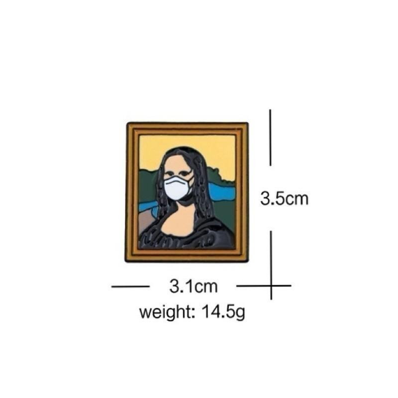 最後現貨出清價 搞怪藝術 徽章 金屬 包飾 胸章 別針 手繪 SBA035-細節圖2