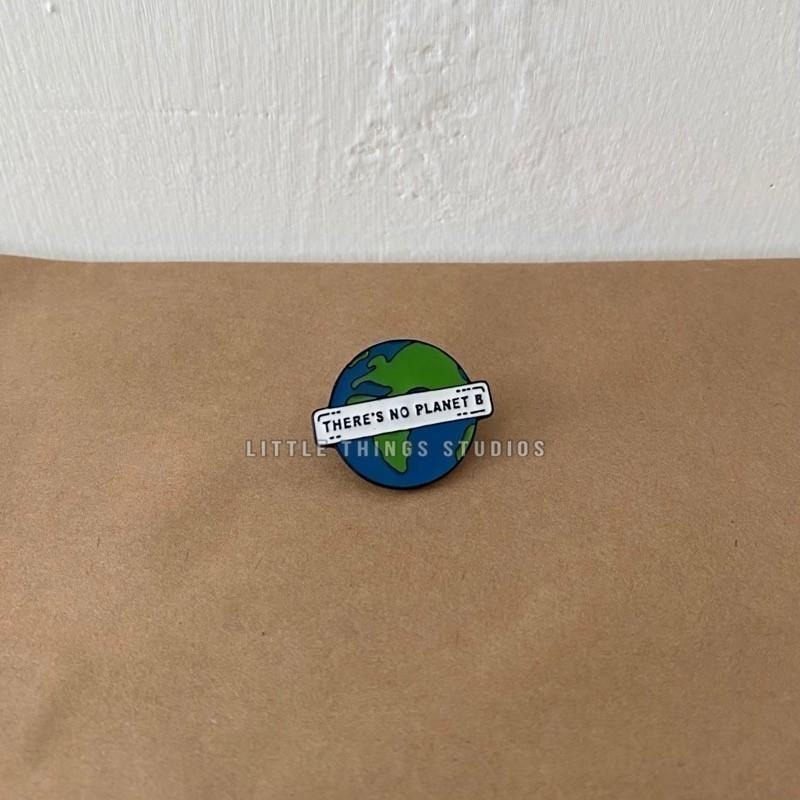 現貨 實拍 環保意識 別針 金屬 徽章 包飾 胸針 THERE’S NO PLANET B 環保 SBA033-細節圖5