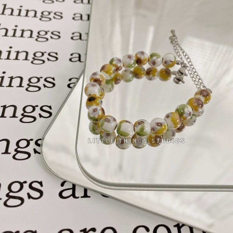 現貨 實拍 向日葵 圓珠 珠珠 手鍊 雛菊 串鏈 太陽花  SW028_1-細節圖4