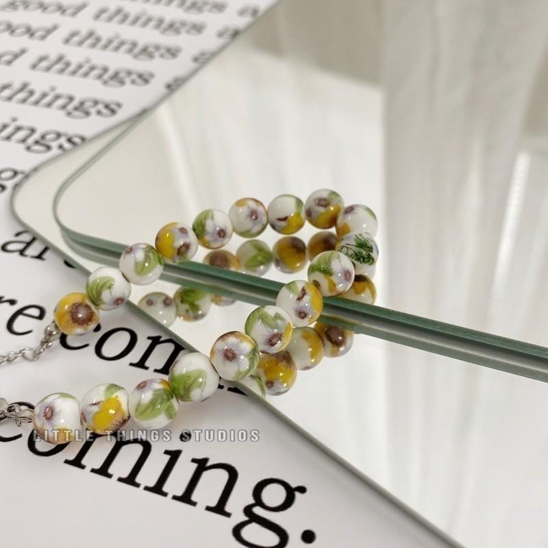 現貨 實拍 向日葵 圓珠 珠珠 手鍊 雛菊 串鏈 太陽花  SW028_1-細節圖5