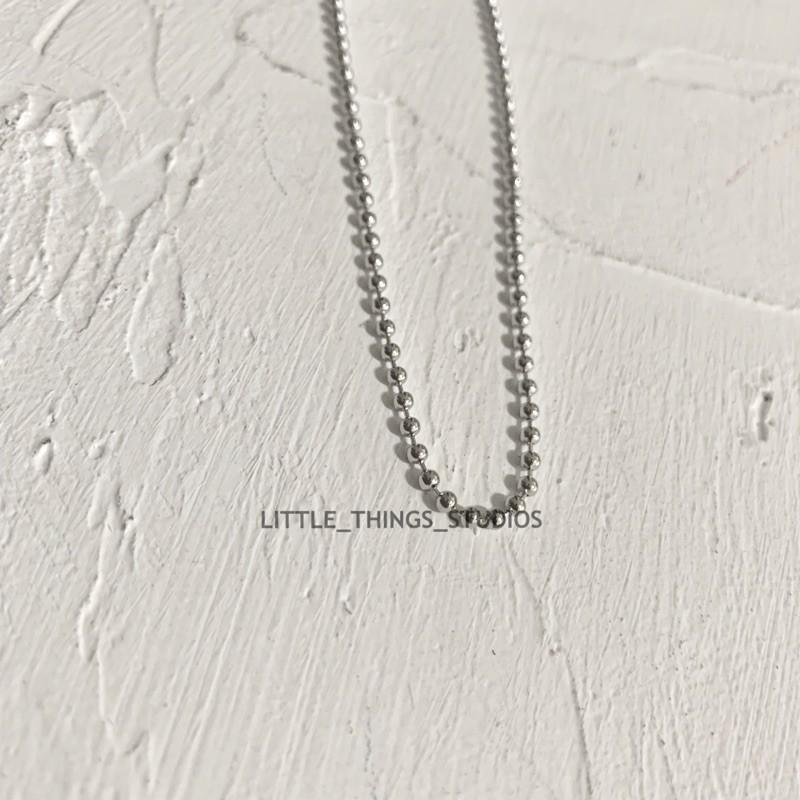 現貨 實拍 鈦鋼串珠項鍊 細鍊 鋼珠 男生-細節圖4
