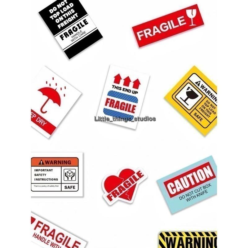現貨 迷你組合 警告 標示 10小張 防水 撕不破 貼紙-細節圖3
