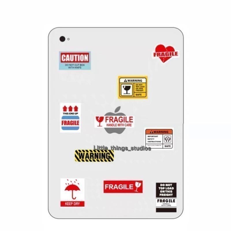 現貨 迷你組合 警告 標示 10小張 防水 撕不破 貼紙-細節圖5