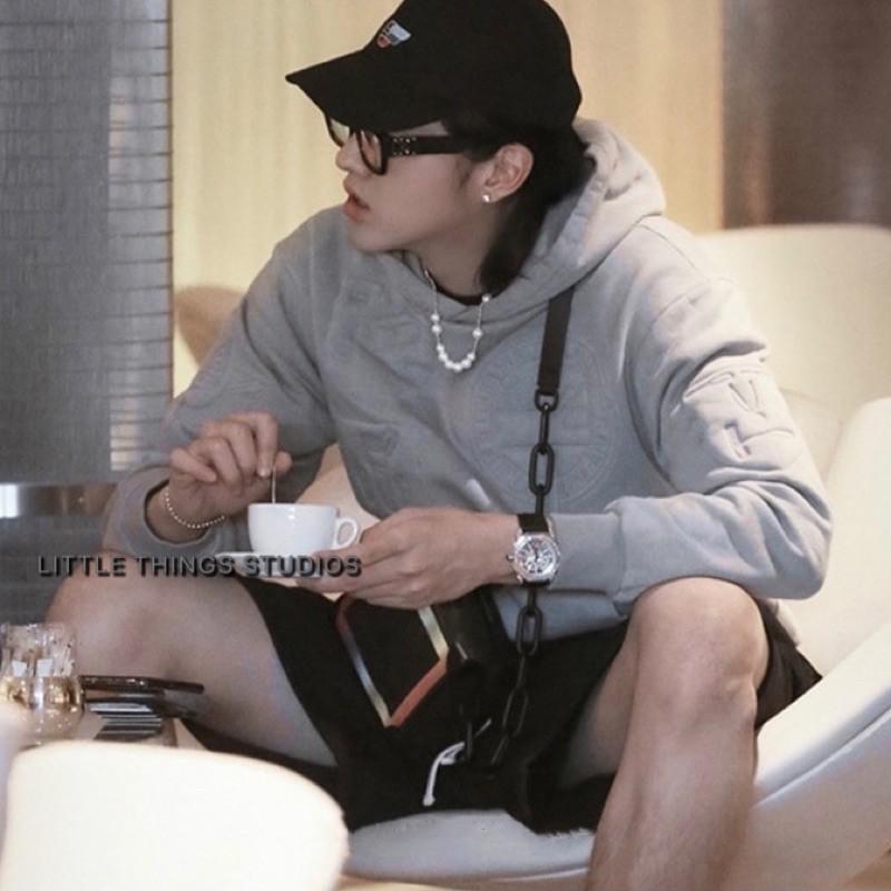 現貨 內文實拍 無性別 拼接 珍珠 項鍊 鈦鋼 不對稱 串珠-細節圖6