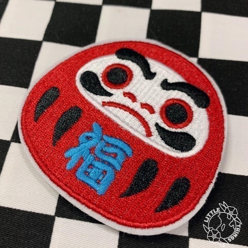 現貨 實拍 達摩 胸章 布貼 別針 不倒翁 徽章 補丁 背包 別針 SBA006-細節圖2