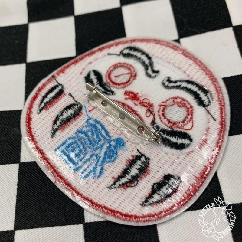 現貨 實拍 達摩 胸章 布貼 別針 不倒翁 徽章 補丁 背包 別針 SBA006-細節圖3