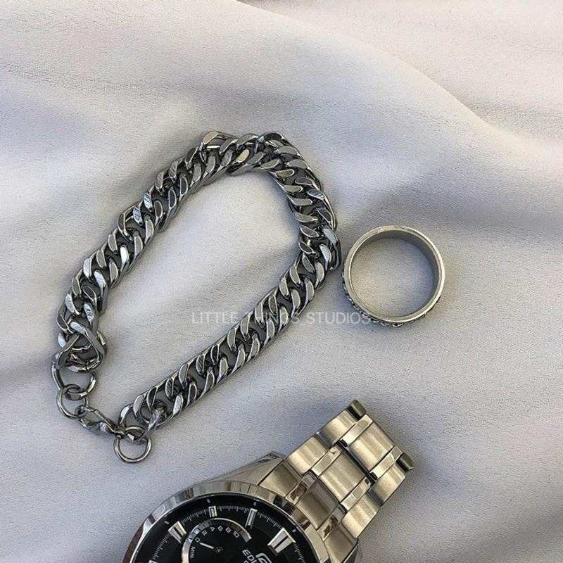 現貨 有實拍 平磨麻花 鈦鋼 編織 手鍊 人字鍊 男 SW001-細節圖5