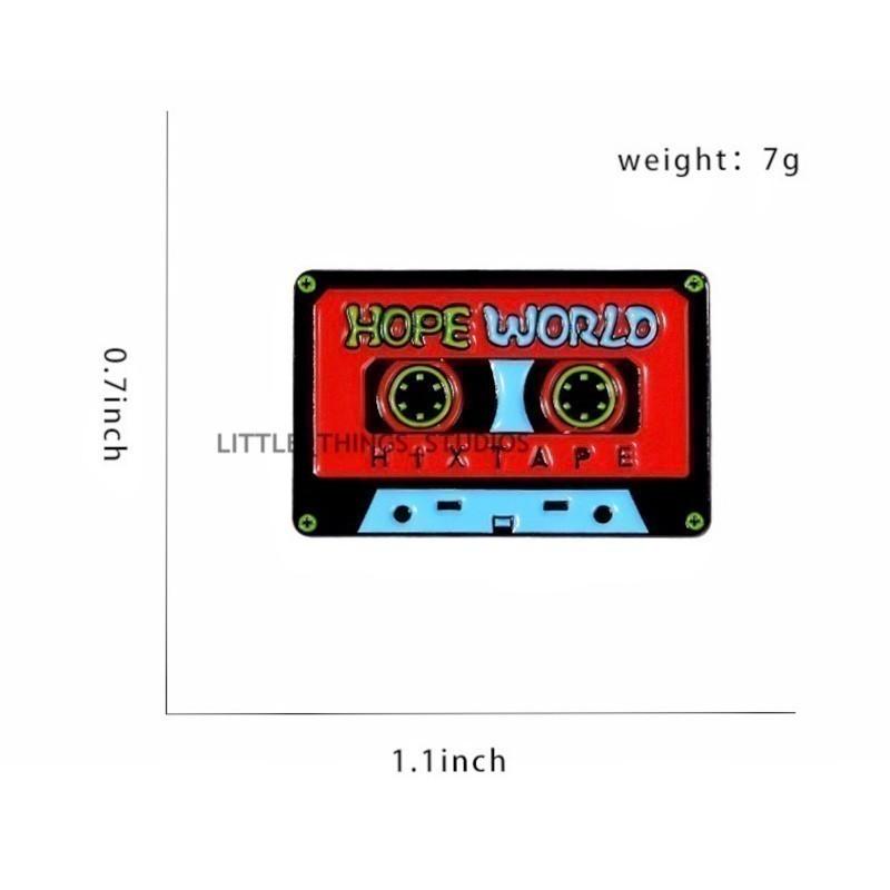 現貨 復古卡帶 徽章 胸針 錄音帶 卡帶 HOPE WORLD-細節圖4