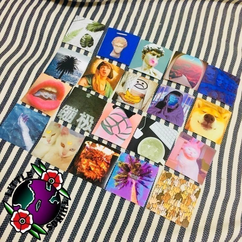 單筆滿99元出貨 迷幻世界 歐美藝術20入組合貼紙 搞怪個性 夢幻獨特 正方形 防水撕不破貼紙 SSS008-細節圖6