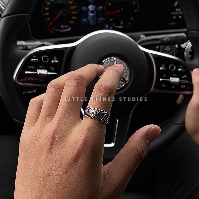 現貨 上帝之眼 開口戒指 復古戒指 戒圍可調 銀飾 S925-細節圖2