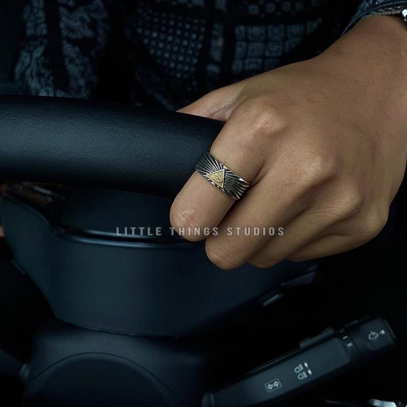 現貨 上帝之眼 開口戒指 復古戒指 戒圍可調 銀飾 S925-細節圖3