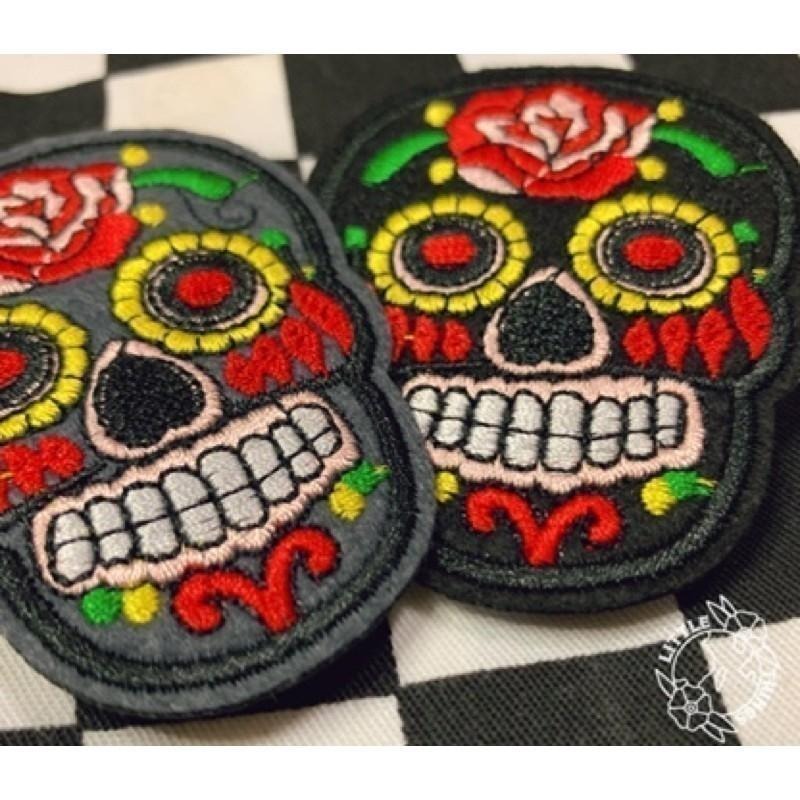 現貨 實拍 亡靈骷髏 徽章 胸章 布貼 別針 Mexico Catrina SBA016-細節圖2