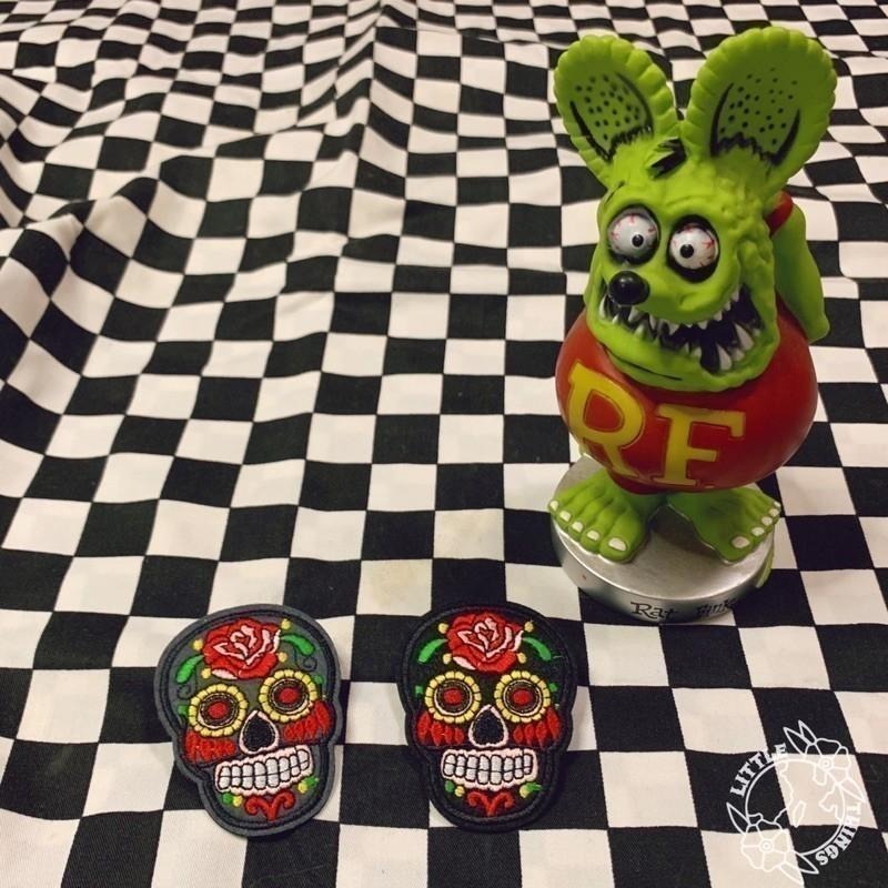 現貨 實拍 亡靈骷髏 徽章 胸章 布貼 別針 Mexico Catrina SBA016-細節圖4