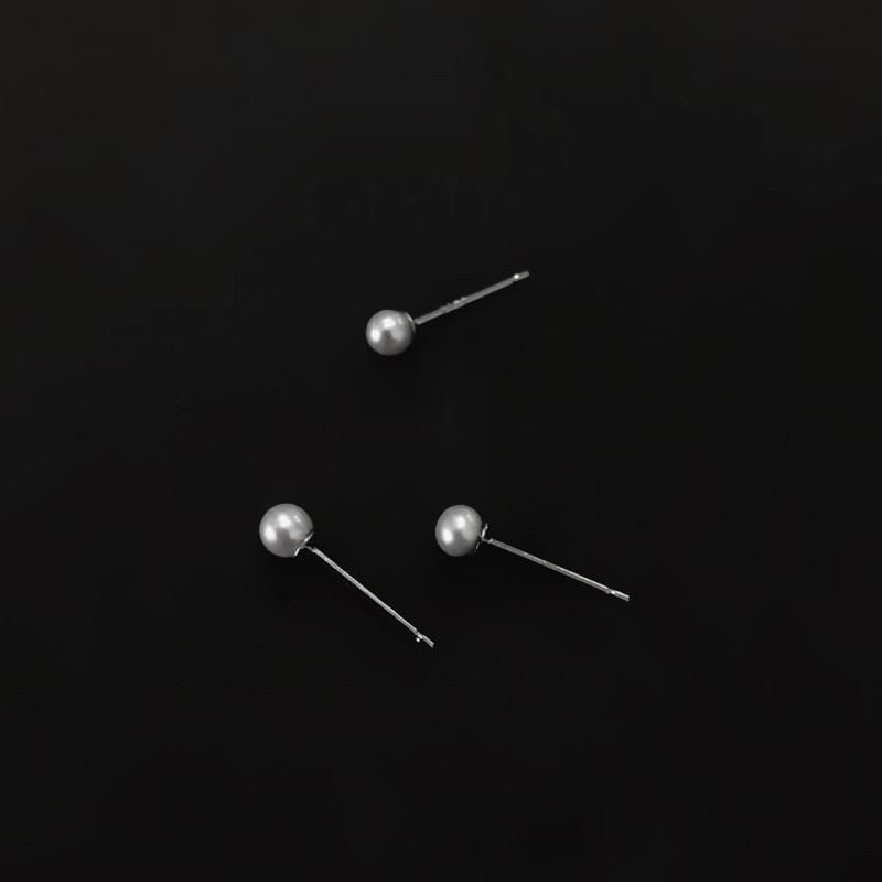 現貨 實拍 超迷你 珍珠耳環 簡約 珍珠 鈦鋼 耳環 耳釘 迷你耳環 小耳環 通體鈦鋼 純鋼 男生 女生 小珍珠-細節圖2