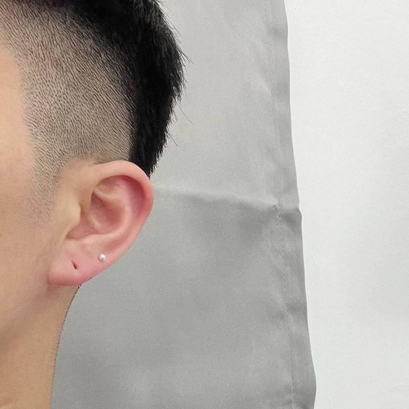 現貨 實拍 超迷你 珍珠耳環 簡約 珍珠 鈦鋼 耳環 耳釘 迷你耳環 小耳環 通體鈦鋼 純鋼 男生 女生 小珍珠-細節圖8