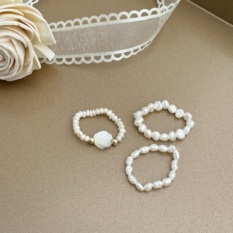 現貨 實拍 天然珍珠戒指 淡水珍珠 戒指 珍珠 彈力戒-細節圖5