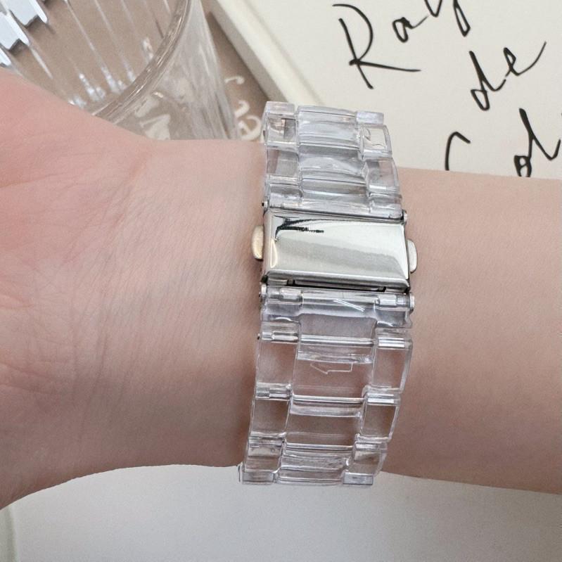 現貨 實拍 透明冰塊錶帶  Apple Watch 手錶 通用 42mm 44mm 45mm 49mm-細節圖3