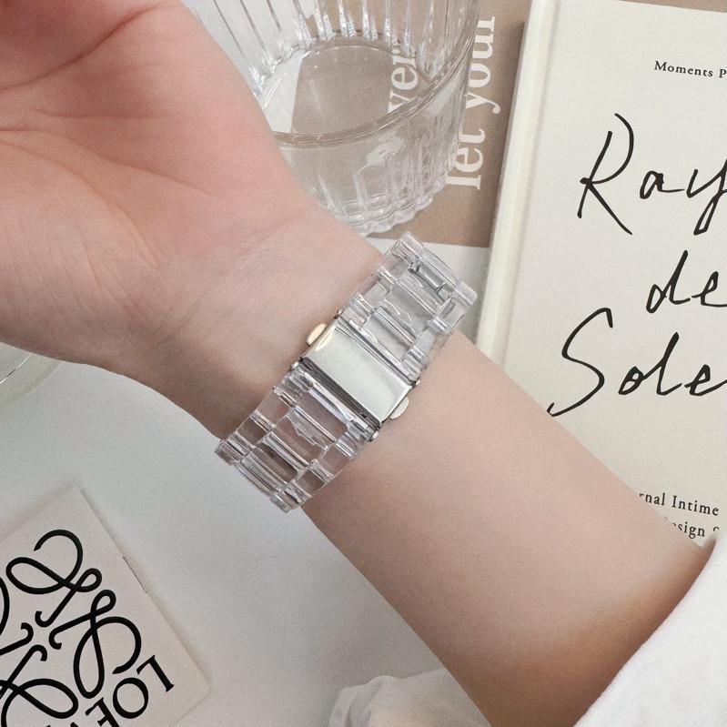 現貨 實拍 透明冰塊錶帶  Apple Watch 手錶 通用 42mm 44mm 45mm 49mm-細節圖4