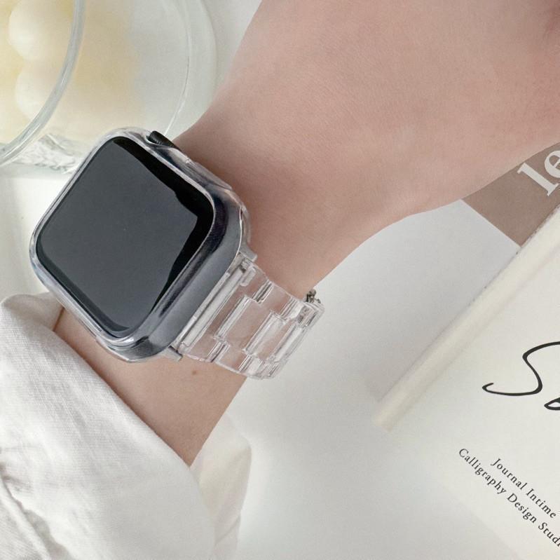 現貨 實拍 透明冰塊錶帶  Apple Watch 手錶 通用 42mm 44mm 45mm 49mm-細節圖5