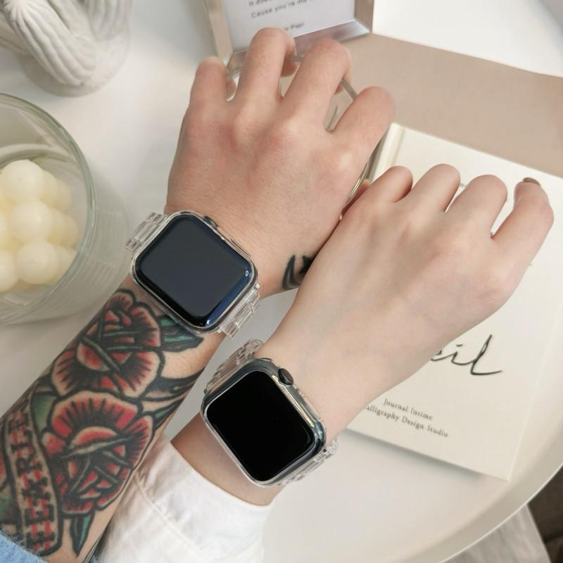 現貨 實拍 透明冰塊錶帶  Apple Watch 手錶 通用 42mm 44mm 45mm 49mm-細節圖7