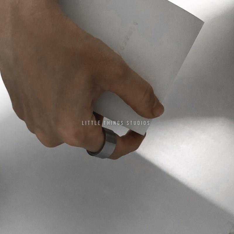 現貨 實拍 鈦鋼寬厚戒 寬戒指 寬戒 素面戒指 簡約戒指 男生戒指 素色 霧面 銀色-細節圖2