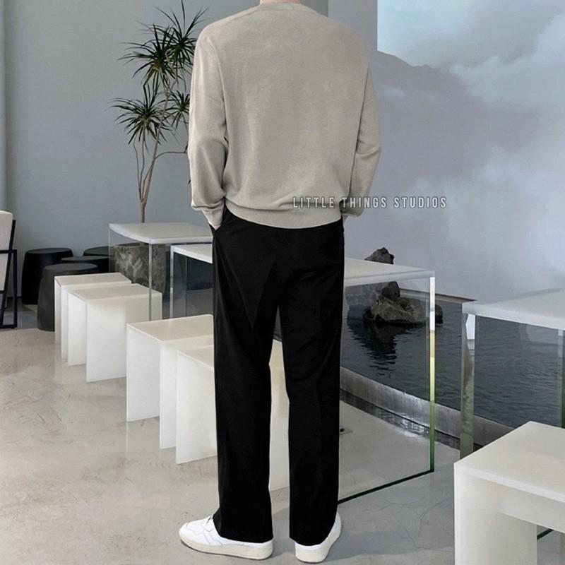 現貨   療癒溫柔色    直筒 墜感 西裝褲 男生 西裝長褲 長褲-細節圖3