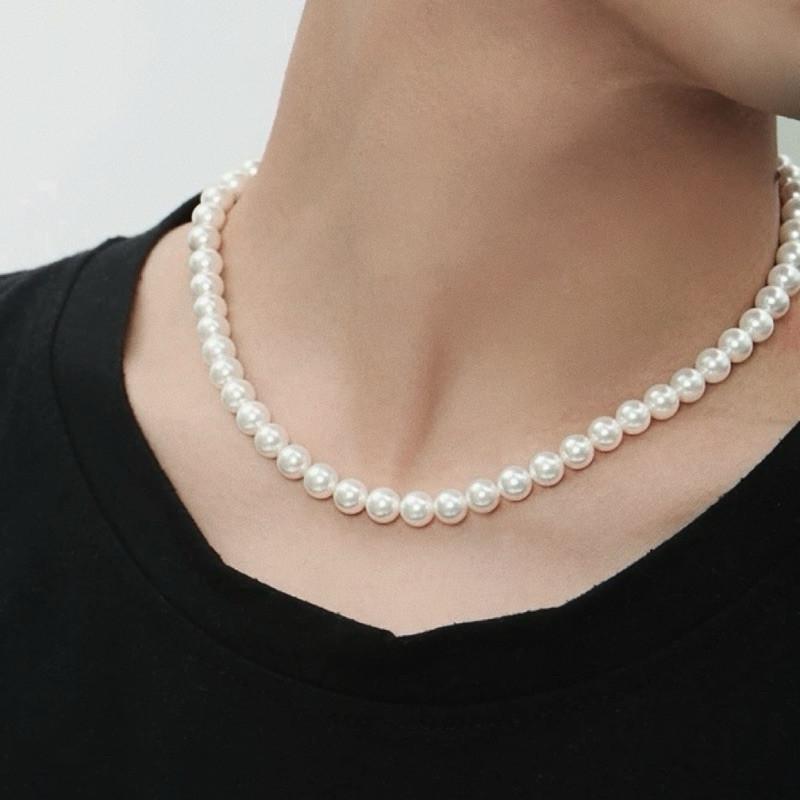 現貨 混著疊搭 古巴項鍊 & 珍珠項鍊 鈦鋼項鍊 金項鍊 細鏈 18K細項鍊 古巴鍊 男生項鍊 不銹鋼 饒舌項鍊-細節圖6