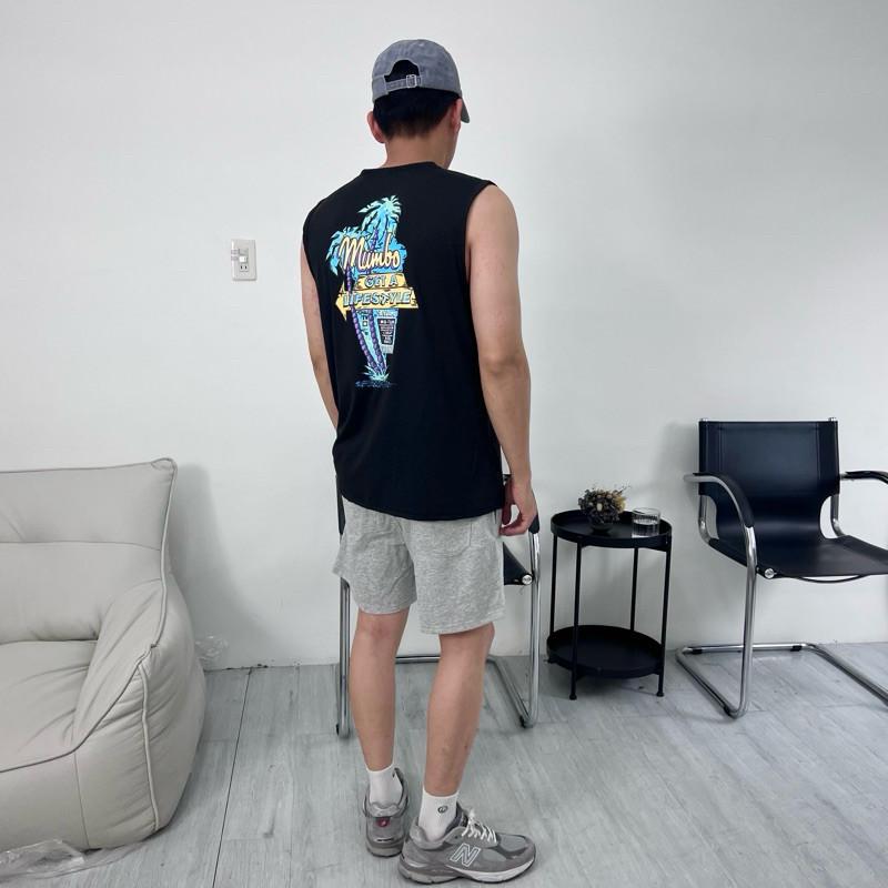 現貨 運動型 彈性 排汗 套裝 背心 上衣 排汗衫 短褲-細節圖7