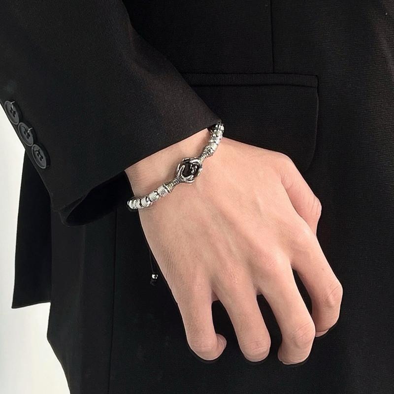 現貨 實拍影片 幻龍神話 龍爪 串珠 手鍊 男 特殊 轉珠 銀珠 抽繩 手串 SW045-細節圖3