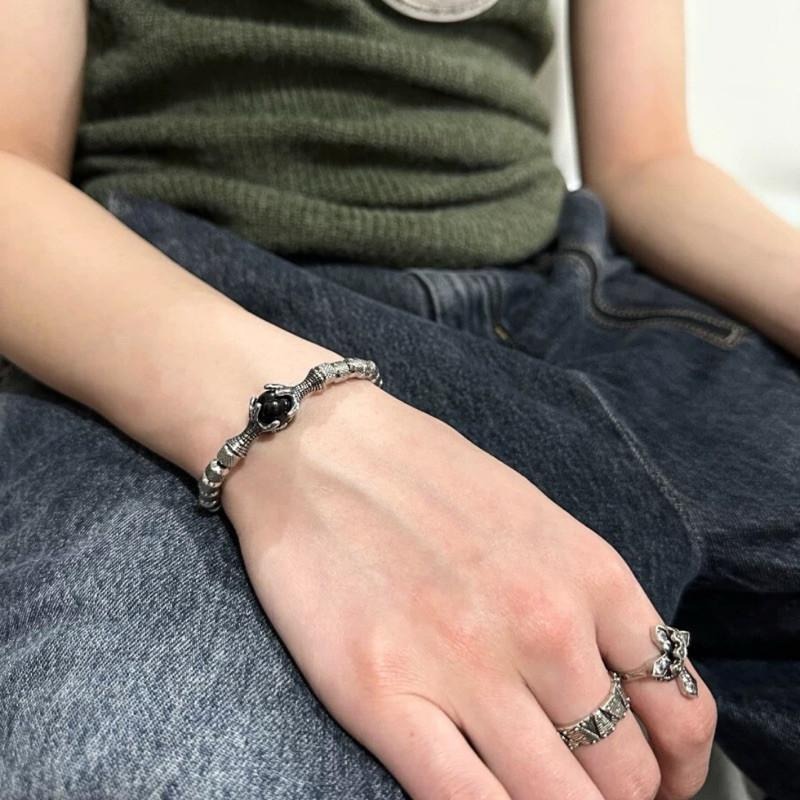 現貨 實拍影片 幻龍神話 龍爪 串珠 手鍊 男 特殊 轉珠 銀珠 抽繩 手串 SW045-細節圖6