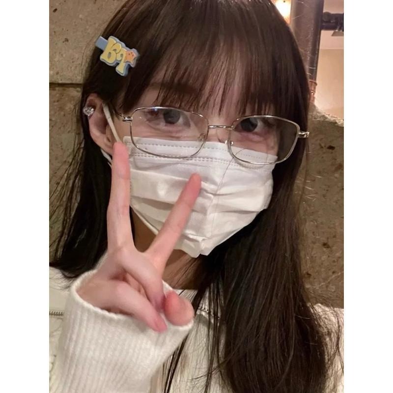 現貨 實拍3色  歐美復古長方框鏡框 造型鏡框 造型眼鏡無度數 潮流 嘻哈 個性 男 女 ins 金絲眼鏡 SG016-細節圖8