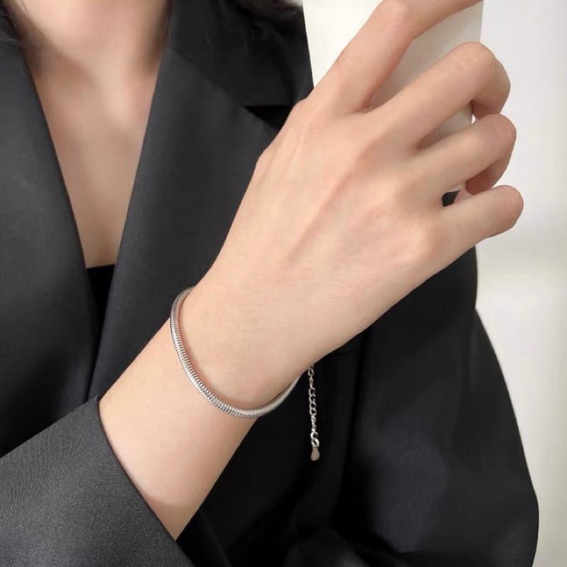 現貨 不褪色 鎖鍊 蛇骨 手鍊 造型 手鍊 簡約設計-細節圖5