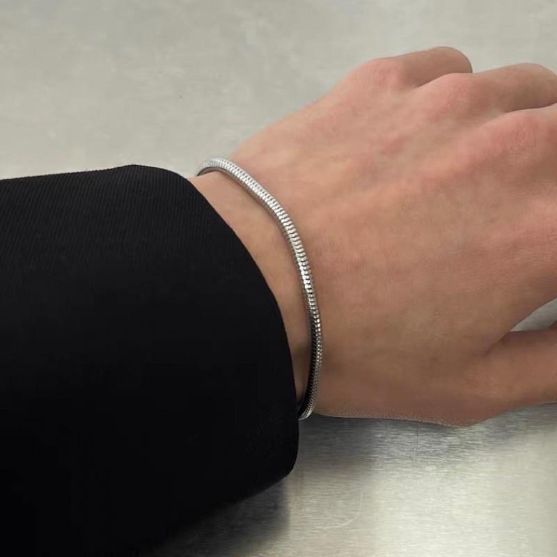 現貨 不褪色 鎖鍊 蛇骨 手鍊 造型 手鍊 簡約設計-細節圖7