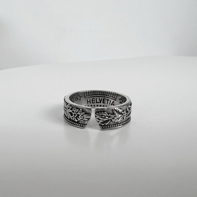 現貨 實拍 法郎硬幣戒 仿舊 戒指 男款 男戒 特殊 指環 硬幣-細節圖3