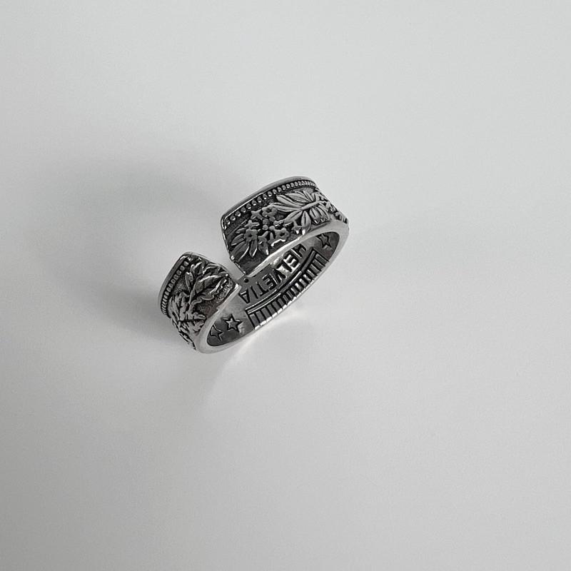 現貨 實拍 法郎硬幣戒 仿舊 戒指 男款 男戒 特殊 指環 硬幣-細節圖6