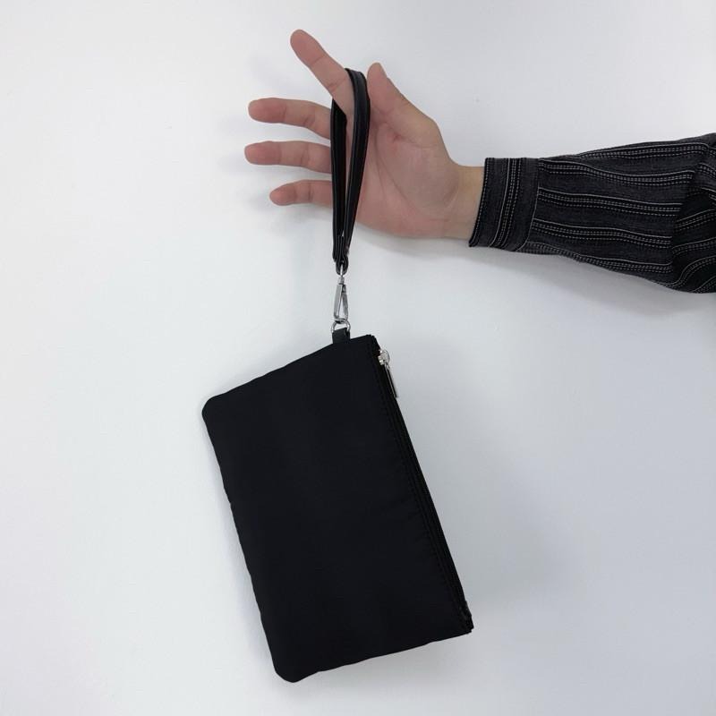 現貨實拍 防震包手拿包 手機包 手提包 尼龍 男生手拿包 素面 商務 男士 手包 存摺包 護照包 男用包 SB033-細節圖5