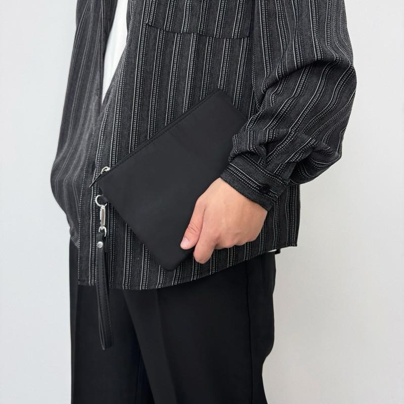 現貨實拍 防震包手拿包 手機包 手提包 尼龍 男生手拿包 素面 商務 男士 手包 存摺包 護照包 男用包 SB033-細節圖6